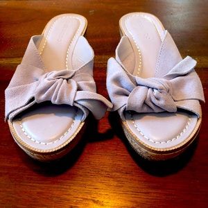 Bernardo Lilac Suede Leather Sandals